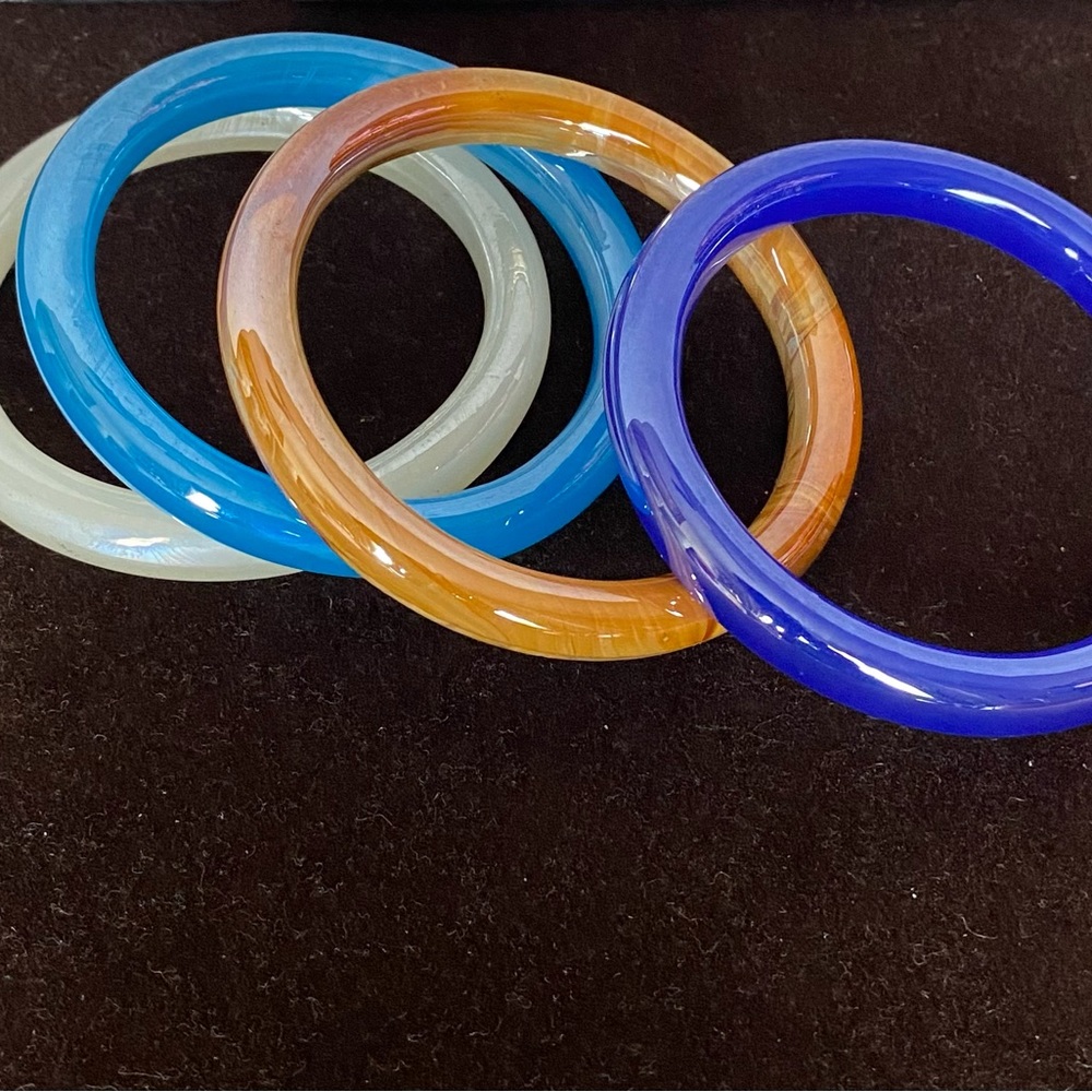 Murano Glass Bangle Bracelets Set - image 2